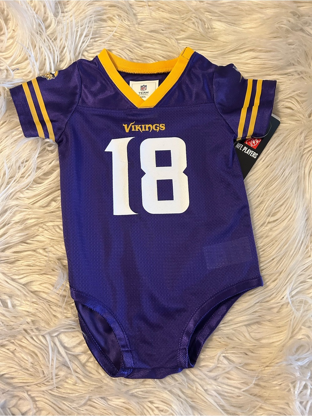 NFL Purple and Gold Baby Team Apparel Bodysuit